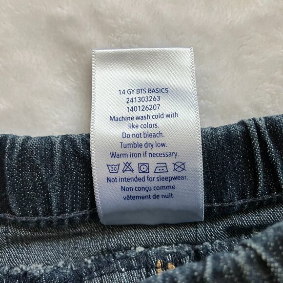 Gymboree Toddler Denim Jeans 18-24M | Blue Ruffle Peplum EUC - Picture 5 of 13